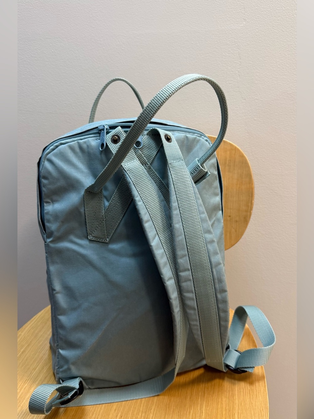 Fjallraven Kanken Backpack - Light Blue with Red Logo - Picture 3 of 5